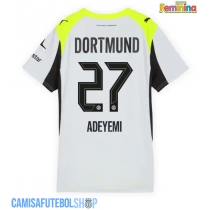 Camisa de time de futebol Borussia Dortmund Karim Adeyemi #27 Replicas 2º Equipamento Feminina 2025-26 Manga Curta